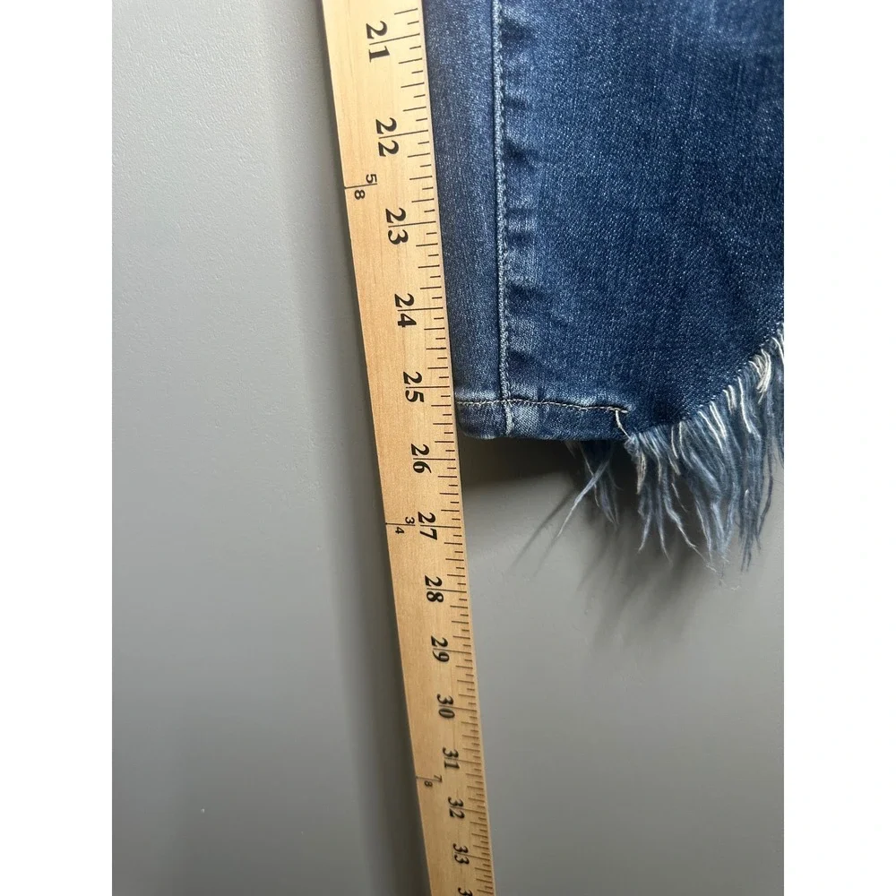 Judy Blue Distressed Skinny‎ Jeans Frayed Hem Women's Size 11/30